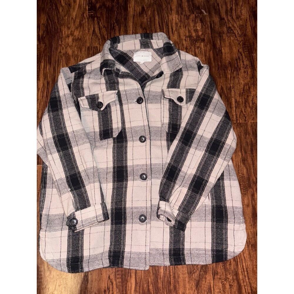 Lucky Brand Plaid Button Down Thick Jacket Women's